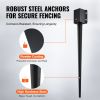 Fence Post Anchor Ground Spike, 8 Pack 36 x 4 x 4 Inches Outer Diameter (Inner Diameter 3.5 x3.5 Inches), Metal Black Powder Coated Post Stake Ground