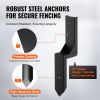 Fence Post Anchor Repair Kit, 4 Pack Inner Diameter 3.5 x3.5 Inches Heavy Duty Steel Fence Post Support Stakes, Anchor Ground Spike for Repair Tilted